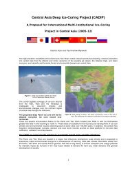 Central Asia Deep Ice-Coring Project (CADIP) - University of Idaho
