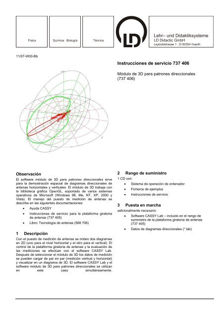 Instrucciones de servicio 737 406 - LD DIDACTIC