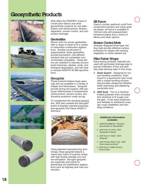 HDPE Drainage Products - ACF Environmental