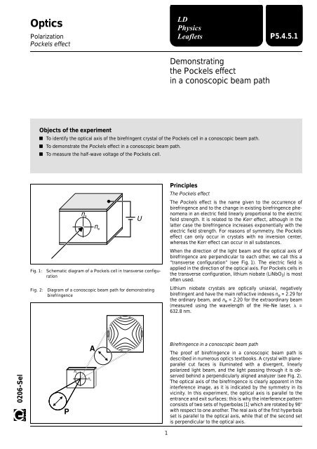 Optics - LD DIDACTIC