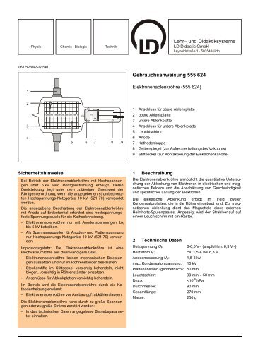 Gebrauchsanweisung 555 624 - LD DIDACTIC