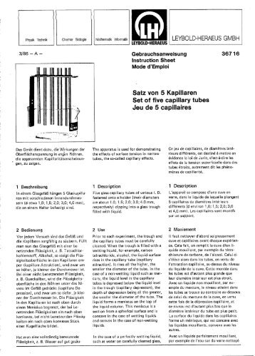 LEYBOLD-HERAEUS GMBH - LD DIDACTIC