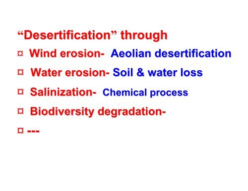 Aeolian Desertification in China - NEESPI