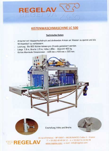 KISTENWASCHMASCHINE LC 500 - Kress-landtechnik.de