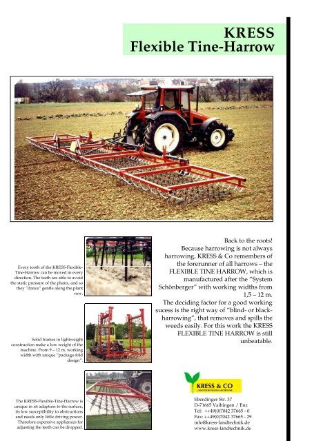 KRESS Flexible Tine-Harrow - Kress-landtechnik.de