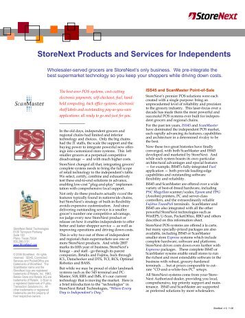 StoreNext Brochure - Cash Register Services, Inc.