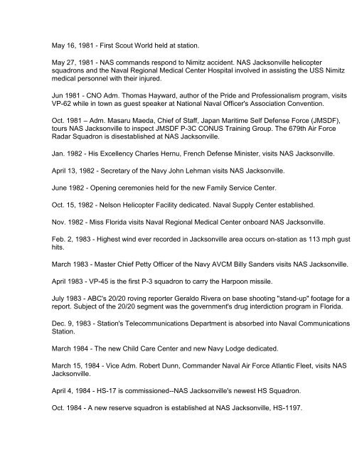 Naval Air Station Jacksonville From 1907 to Present - CNIC.Navy.mil ...