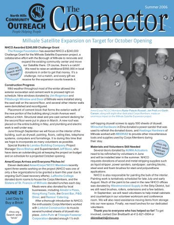 Newsletter Summer 2006 - North Hills Community Outreach