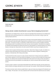 PRESS RELEASE - Georg Jensen