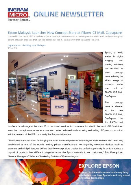 Epson Malaysia Launches New Concept Store At Ingram Micro