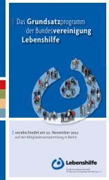 Das neue Grundsatzprogramm der Lebenshilfe