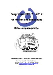 Programm FED 2 - Lebenshilfe Augsburg eV
