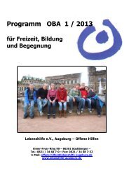 OBA-Programm I-2013.pfd - Lebenshilfe Augsburg eV