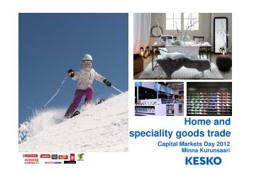 Home and speciality goods trade - Kesko