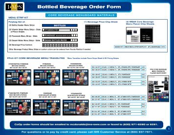 Bottled Beverage Order Form