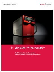 OmniStar™/ThermoStar™ OmniStar™/ThermoStar™ - Tecnovac