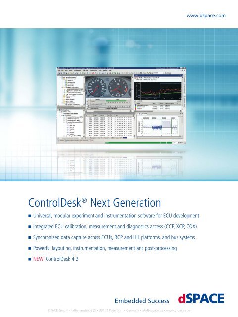ControlDesk® Next Generation - dSPACE