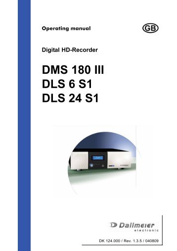 Generation 3 DLS-DMS Recorder User Manual - AD-TECH Security