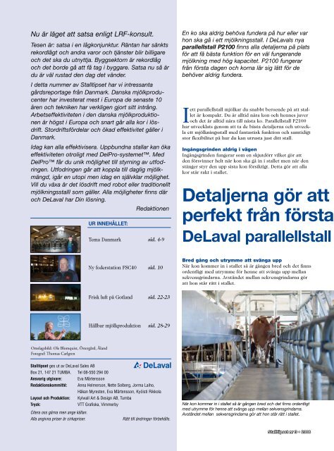 Utgiven av DeLaval Sales AB