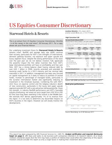 US Equities Consumer Discretionary - Online Services Login - UBS