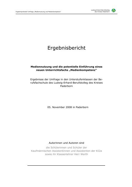 Ergebnisbericht - Ludwig-Erhard-Berufskolleg