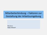 Mitarbeiterbindung - Faktoren zur Gestaltung der Arbeitsumgebung