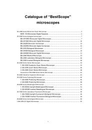 Catalogue of “BestScope” microscopes - ACS