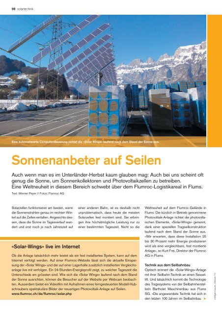 Sonnenanbeter auf Seilen