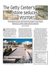 The Getty Center's stone seduces - Masonry Construction