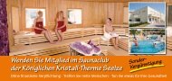 Werden Sie Mitglied im Saunaclub der KÃ¶niglichen Kristall-Therme ...