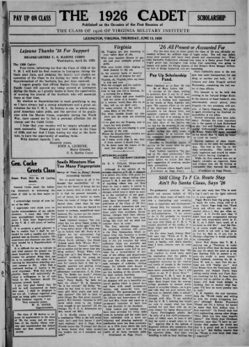 The Cadet. VMI Newspaper. June 13, 1929 - New Page 1 - Virginia ...