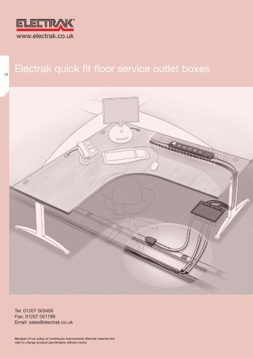 Electrak quick fit floor service outlet boxes - EKA Group