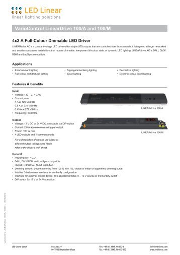 LinearDrive 100/A and 100/M english - LED Linear