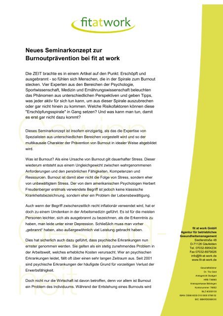 23.01.2012 Burnoutprävention in Herrenberg.pdf - fit at work GmbH
