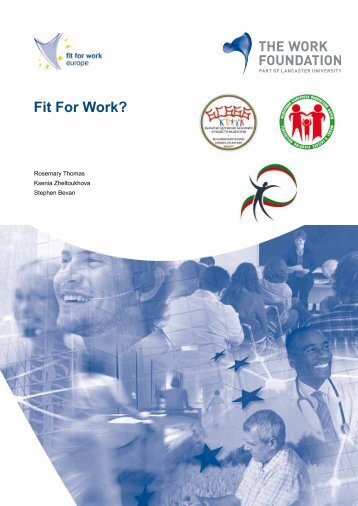 FfW Bulgarian report (English language) - Fit for Work Europe