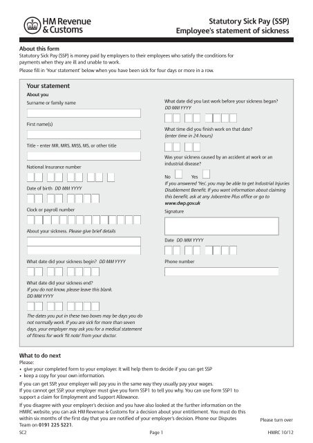 SC2 - HM Revenue & Customs