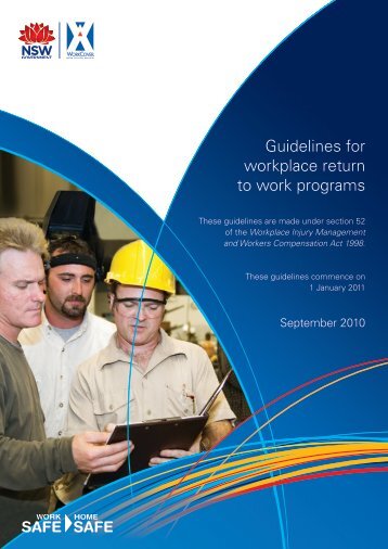 Guidelines for workplace return to work programs - WorkCover NSW