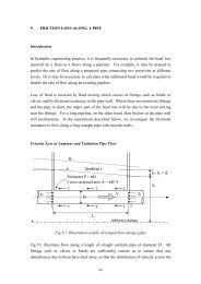 9. FRICTION LOSS ALONG A PIPE Introduction In hydraulic ...