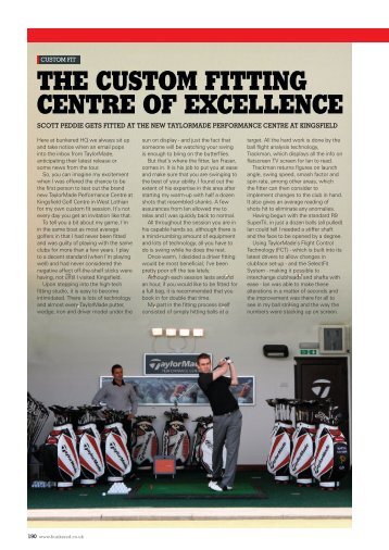 custom fit the custom fitting centre of excellence - Kingsfield Golf ...