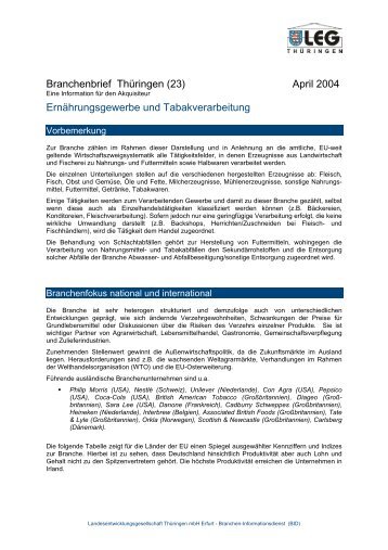 Branchenbrief Thüringen (23) - Landesentwicklungsgesellschaft ...