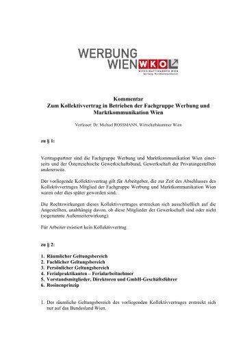 KV WERBUNG Kommentar WEB - Fachgruppe Werbung Wien
