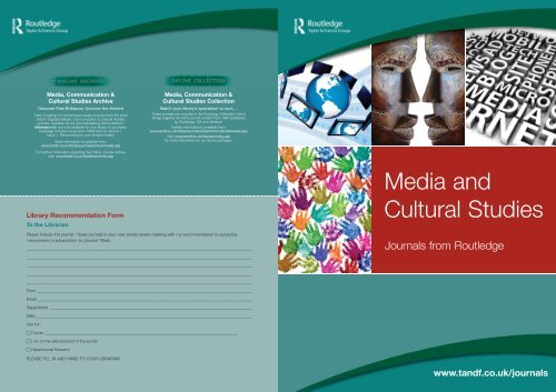Media and Cultural Studies JRI 3_Media and ... - Taylor & Francis