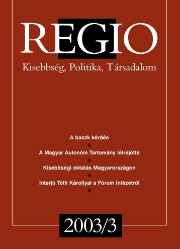 Regio - 14. évf. (2003.) 3. sz. - EPA