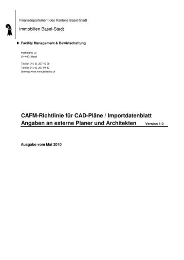 CAFM-Richtlinie IBS Version 1.0 - CAD Exchange