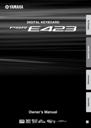 PSR-E423 Owner's Manual - Yamaha Downloads