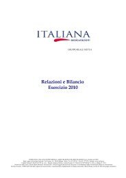 Relazioni e Bilancio Esercizio 2010 - Italiana Assicurazioni