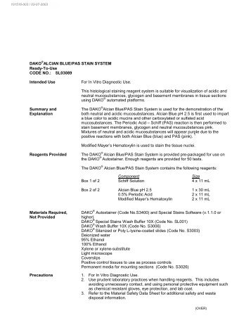 DAKO® Mayer's Hematoxylin (Lillie's Modification) Histological ...