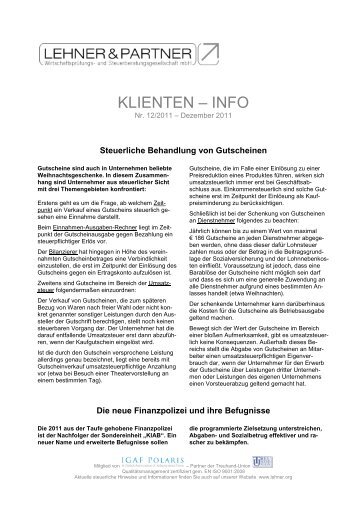 KLIENTEN â INFO - lehner.org: lehner.org