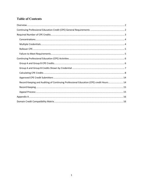 CPE Policies and Guidelines - ISC