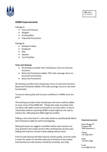 OSRM Improvements - Building Supply DK